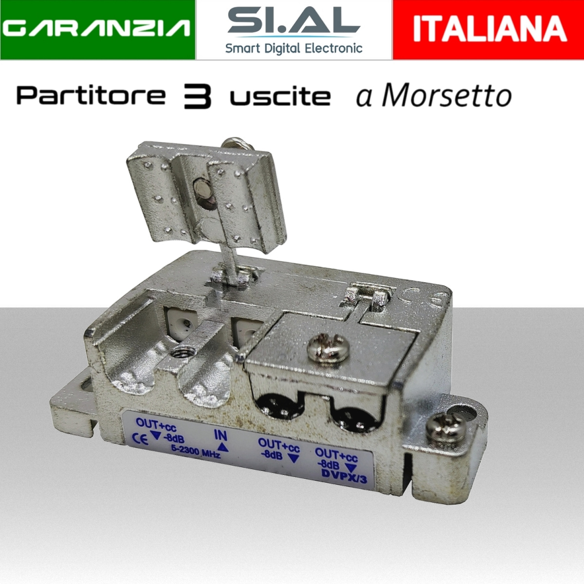 partitore antenna a morsetto 3 vie DVPX3