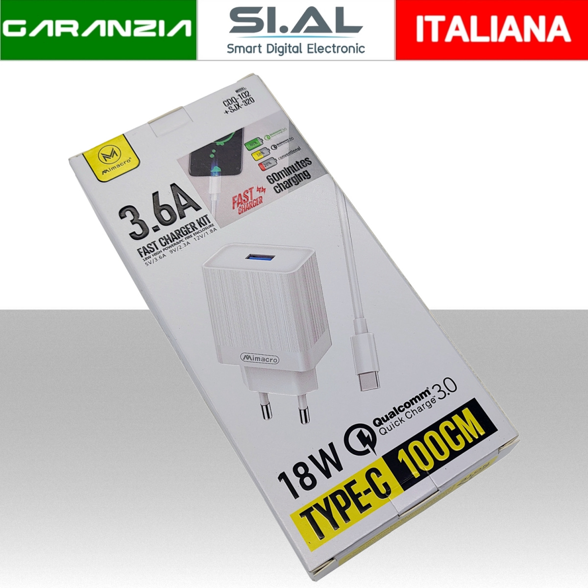 31-359 Alimentatore USB con cavo type-c da 1 metro