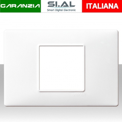 Placca 2 moduli vimar bianco Plana 14652.01