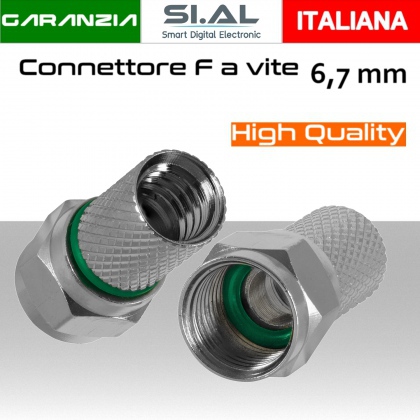 Onlex Connettore F 2 Femmine – 1 Maschio Filettato TV-SAT – Giunzione Per Antenne E Componenti Segnale