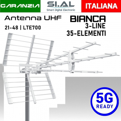 Antenna UHF 5G Ready 3-LINE 35 elementi bianca Emme Esse 