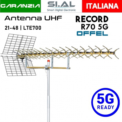 Antenna UHF OFFEL Record 71 elementi direttiva in alluminio 5G Ready