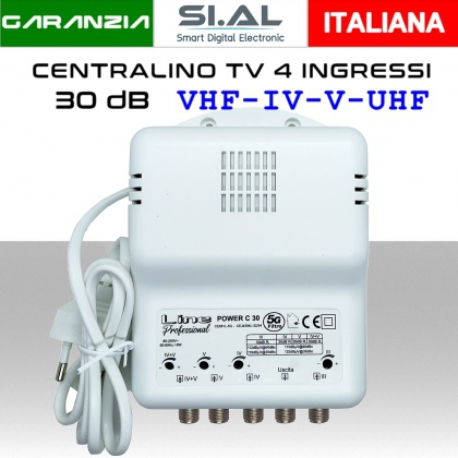 Centralino antenna TV da interno 4 ingressi BIII-IV-V-UHF (32/34) 30dB serie CE861L-5G