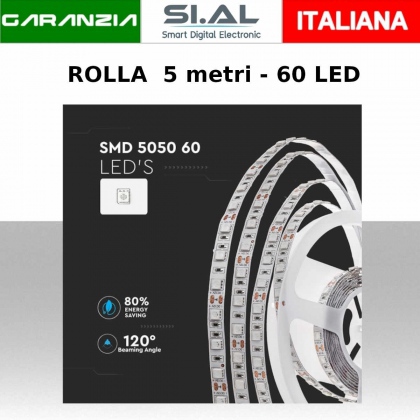 LED Strip SMD5050 - 60 LEDs 24V 3000K IP20 LUMEN: 600