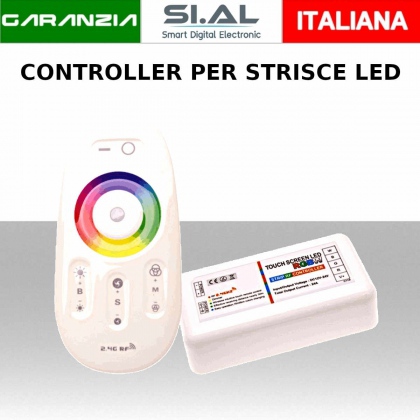 KIT Controller per strisce LED RGB 12/24V 6A MAX per canale - Completi di  telecomando 2.4GHz