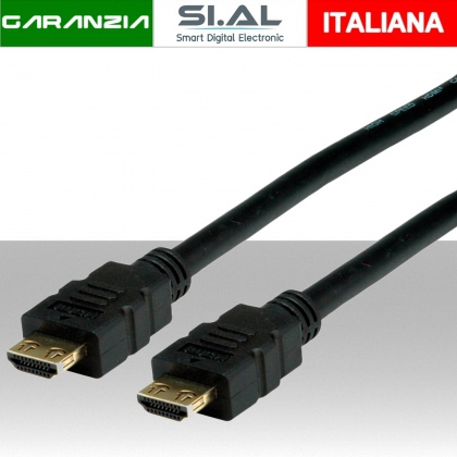 Cavo HDMI 19 poli m. - HDMI 19 poli m. PIN dorati cavo - V. 1.4 - 2 metri