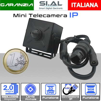  Mini Telecamera IP da 2MP lente pinhole da 3,7 mm in metallo