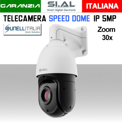 Telecamera PTZ Dome IP Poe 5MP Zoom ottico 30x Sunell