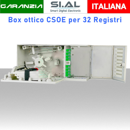 Armadio Box ottico CSOE 32 registri fibra ottica FTTH