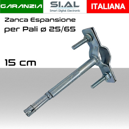 Zanca ad espansione da muro con tassello distanziata 15 cm 