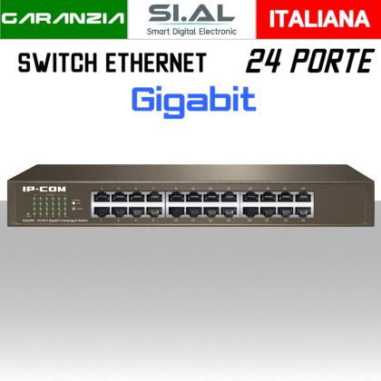Switch Ethernet 24 Porte Gigabit Lan modello IP-COM G1024D