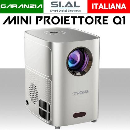 Mini videoproiettore portatile Bluetooth Wi-Fi con schermo da 120 pollici Strong Q1