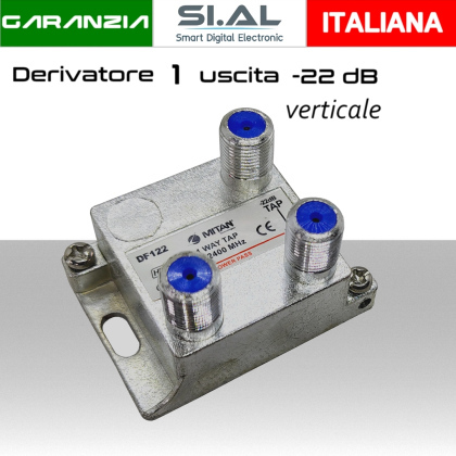 Derivatore antenna 1 uscita verticale attenuata -22dB Mitan DF122