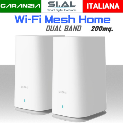 Sistema Mesh WIFI Dual Band 2100 Mbps wireless Gigabit 200mq STRONG