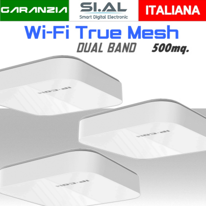 Sistema True Mesh WIFI Dual Band 1200 Mbps wireless Gigabit 500mq IP-COM 