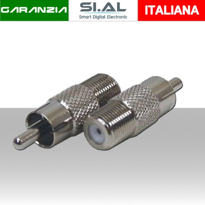 Adattatore RCA maschio - F femmina - Conf. 100pz