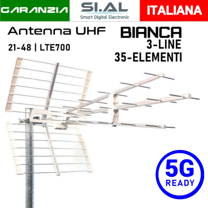 Antenna 3-LINE UHF 5G Ready 35 Elementi Bianca | Emme Esse 45BS5G