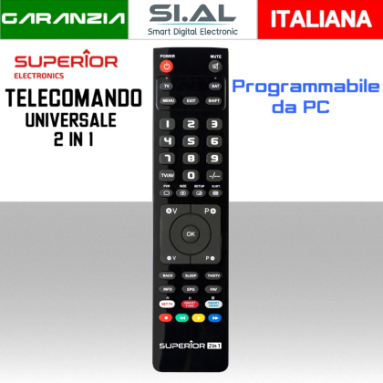 Telecomando universale 2 in 1 Programmabile da PC Modello Superior SUPTPB008