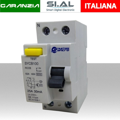Differenziale Puro 25A bipolare Tipo A 30mA 6kA