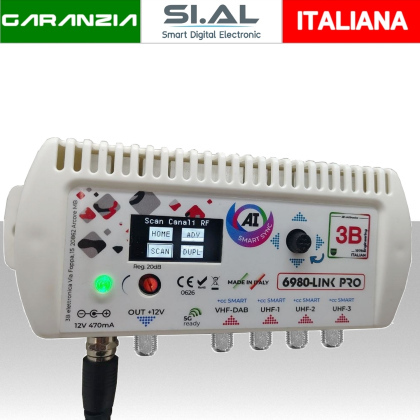 Centralina TV 4 Ingressi programmabile da Display | 6980-LINK PRO 