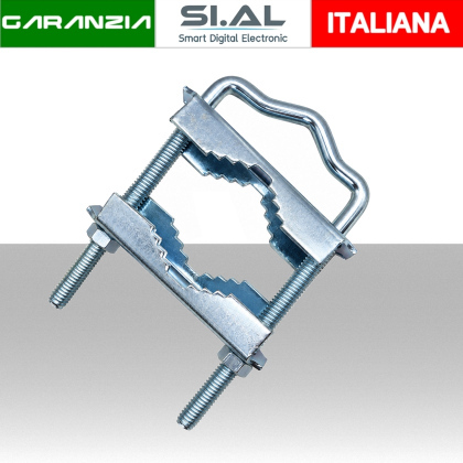 Zanca da Ringhiera Gigante Super Rinforzata Per Pali Antenna Ø 25-70 mm | ZN10C8RS 