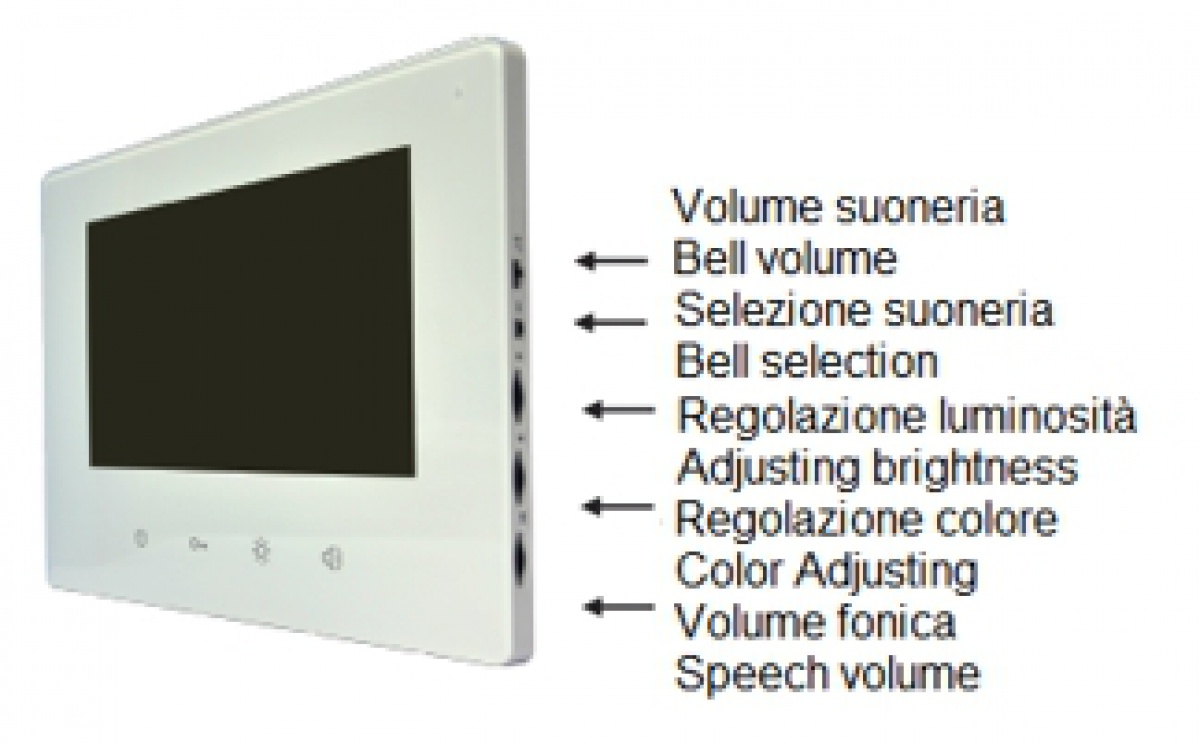 kit campanello con monitor per controllo remoto wi-fi
