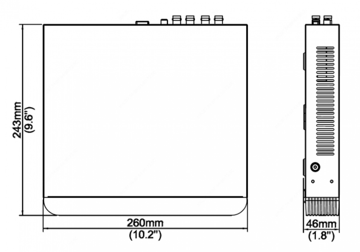 DVR telecamere IP e Analogiche Ibrido dimensioni incasso