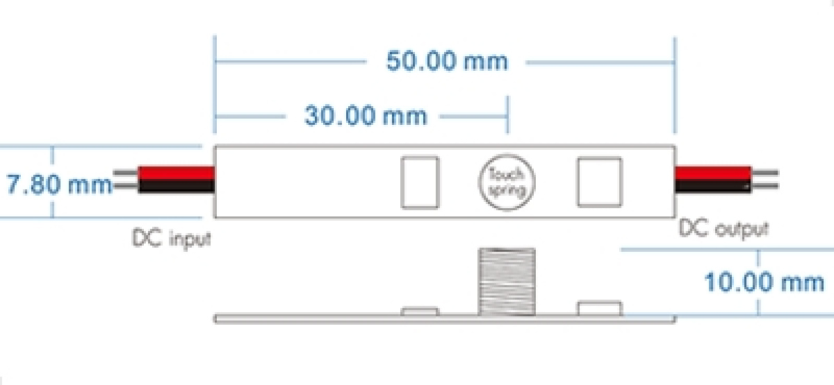 Mini dimmer led  a sfioramento ultra sensibile