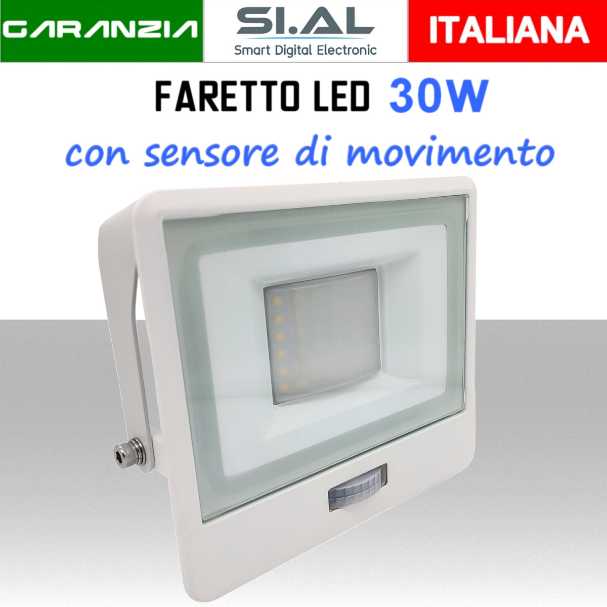 faro led con sensore PIR 30W