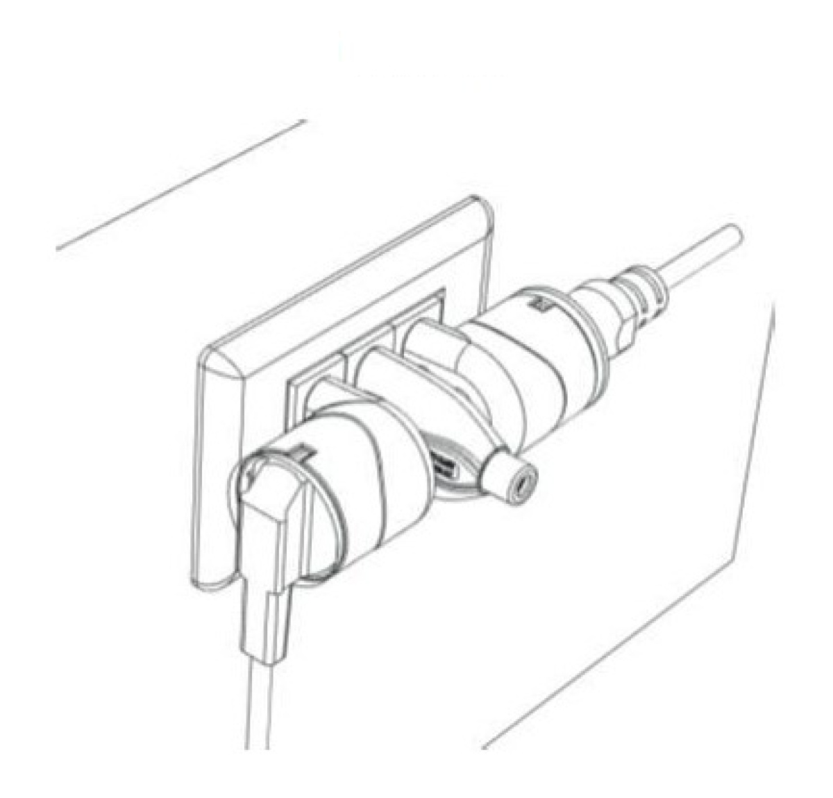 spina presa adattatore salva spazio