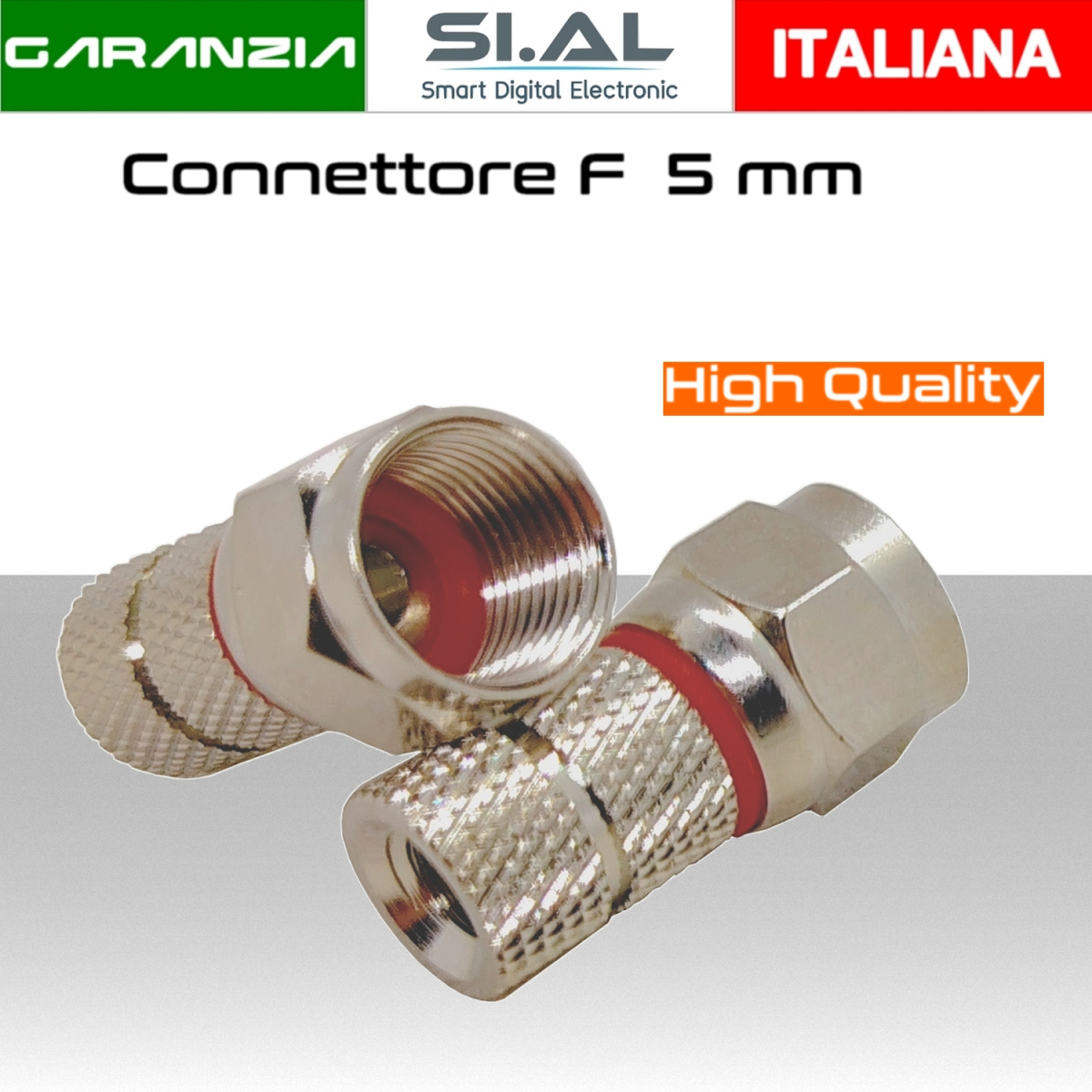 3163 Connettore F 5mm con oring