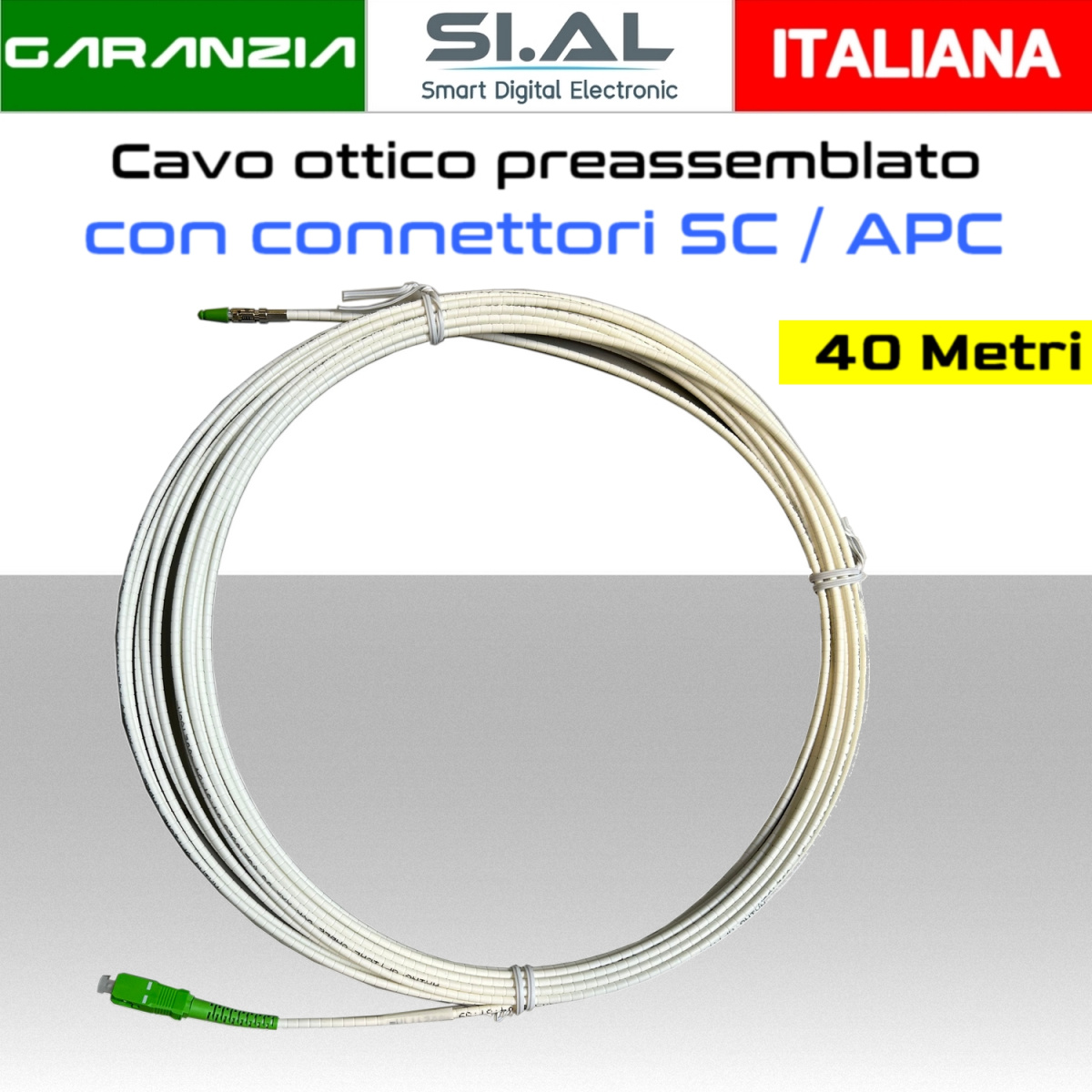 cavo ottico monomodale 40 metri sc/apc componibile