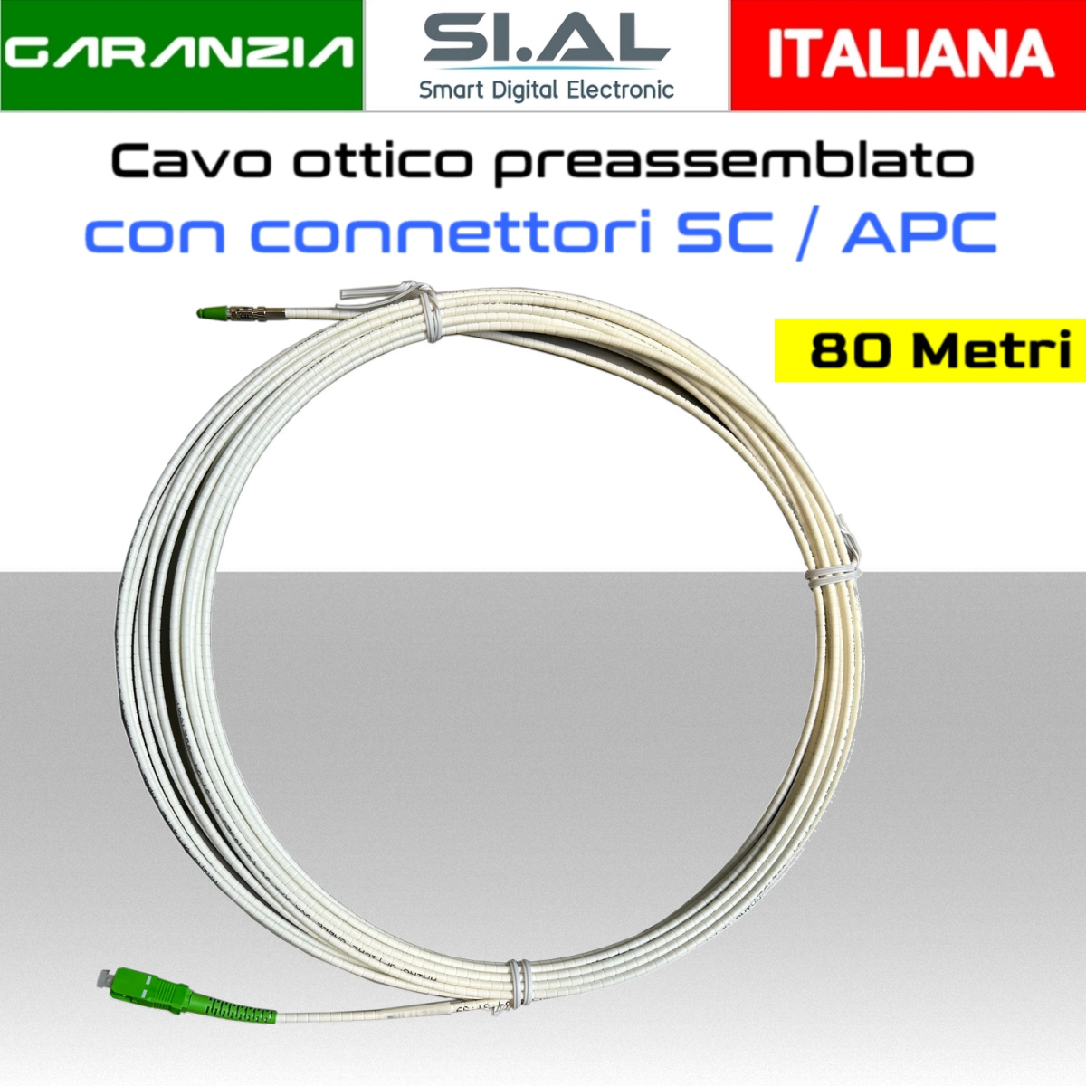 cavo ottico monomodale 80 metri sc/apc componibile
