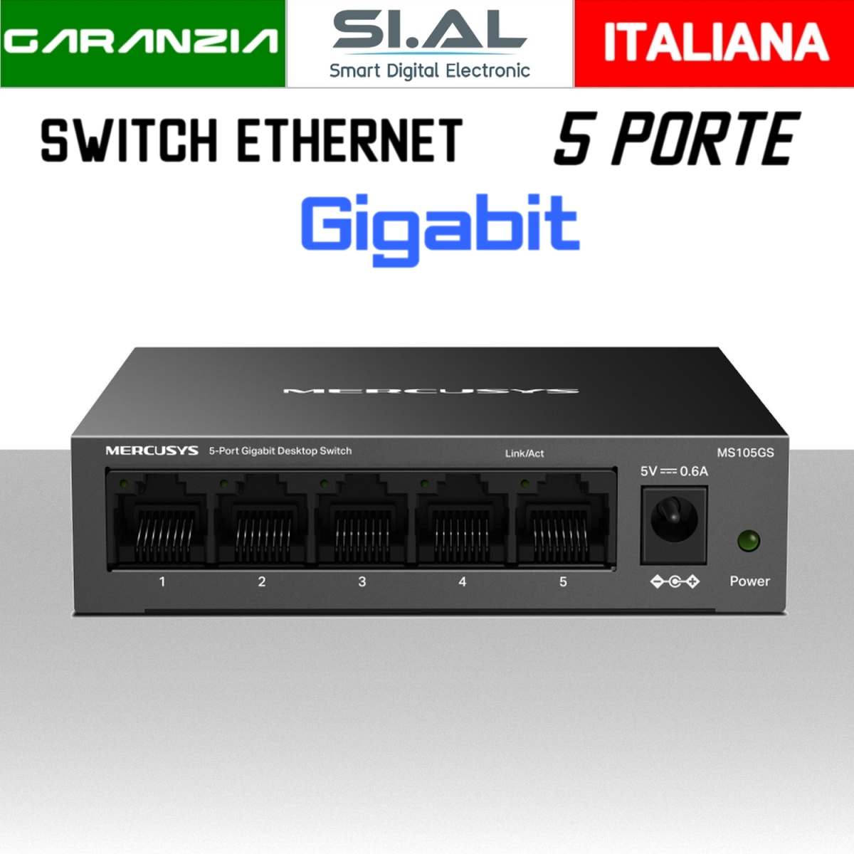 switch gigabit ethernet mercusyes ms105gs