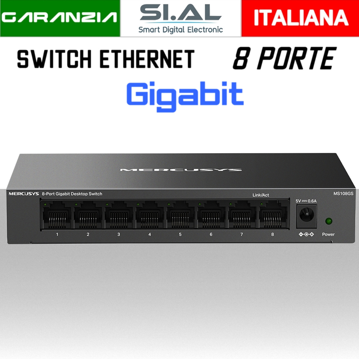 0524L switch ethernet 8 porte gigabit MERCUSYES