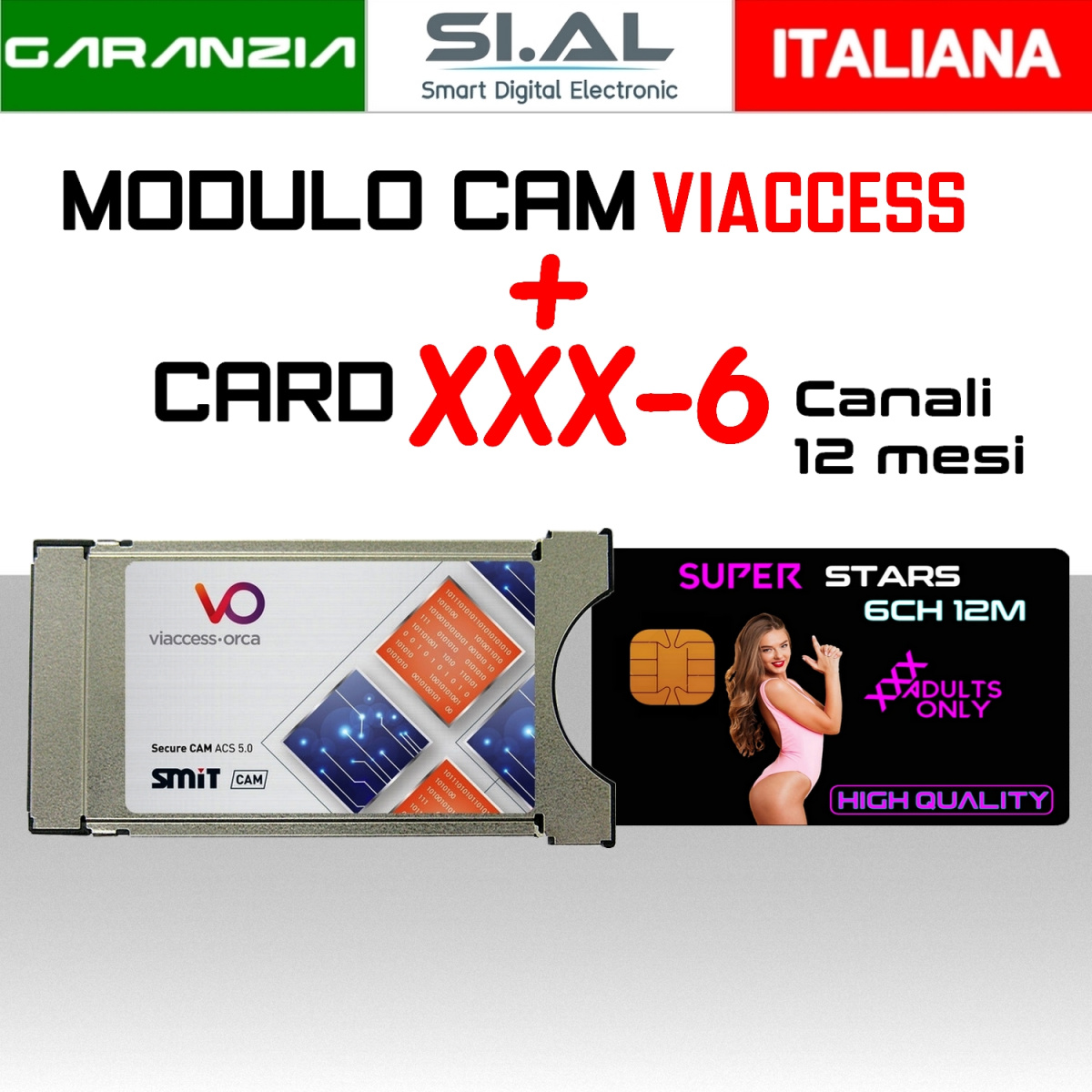 Cam viaccess con card 6 canali 12 mesi