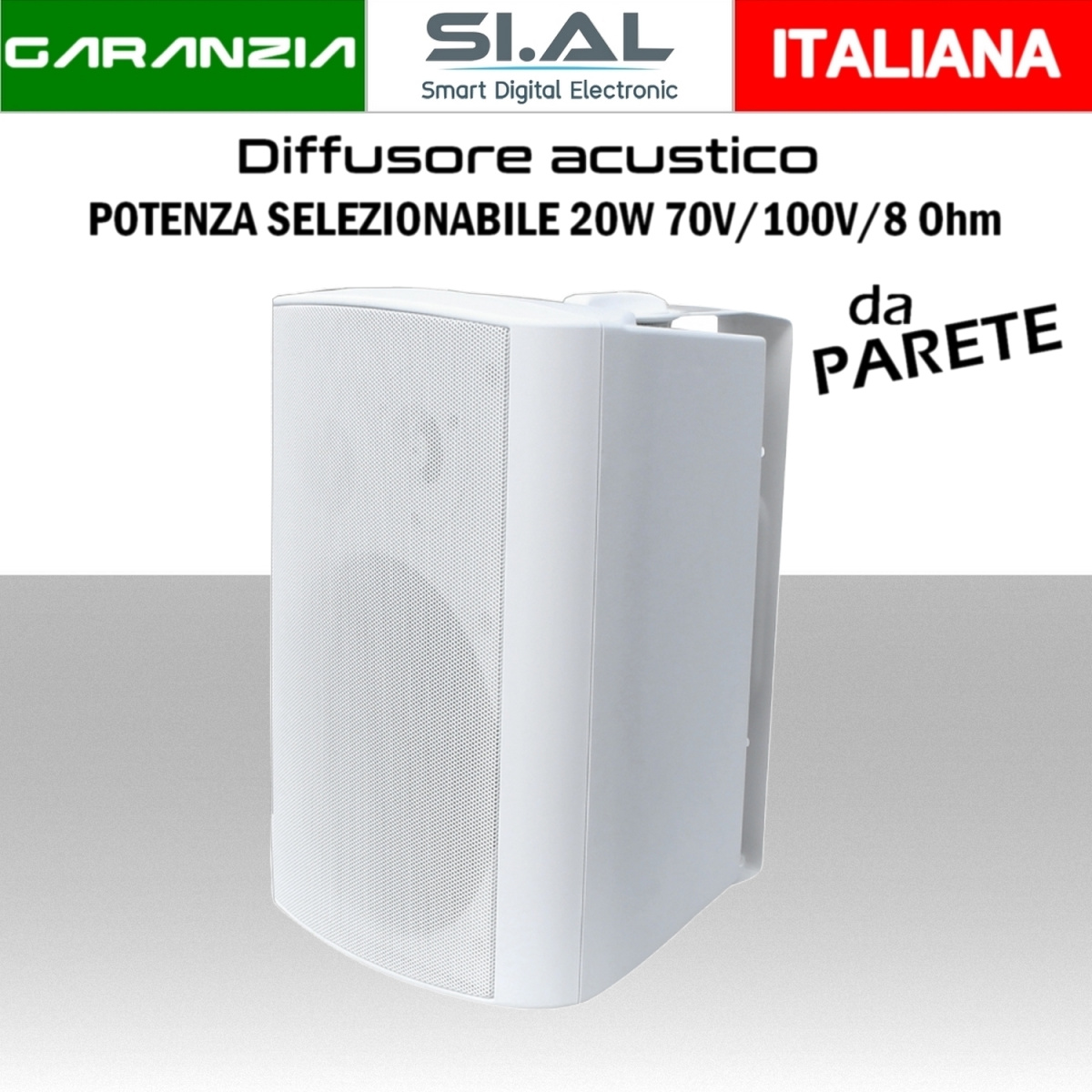 Diffusore acustico da parete 20W BIANCO