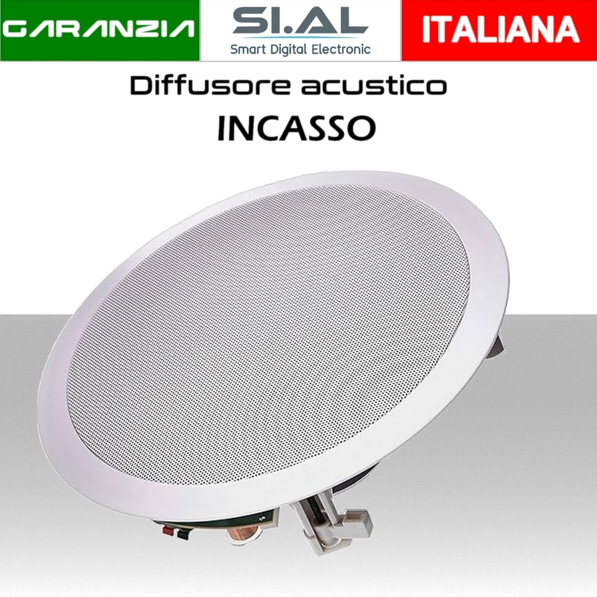 Diffusore acustico da incasso 80W bianco