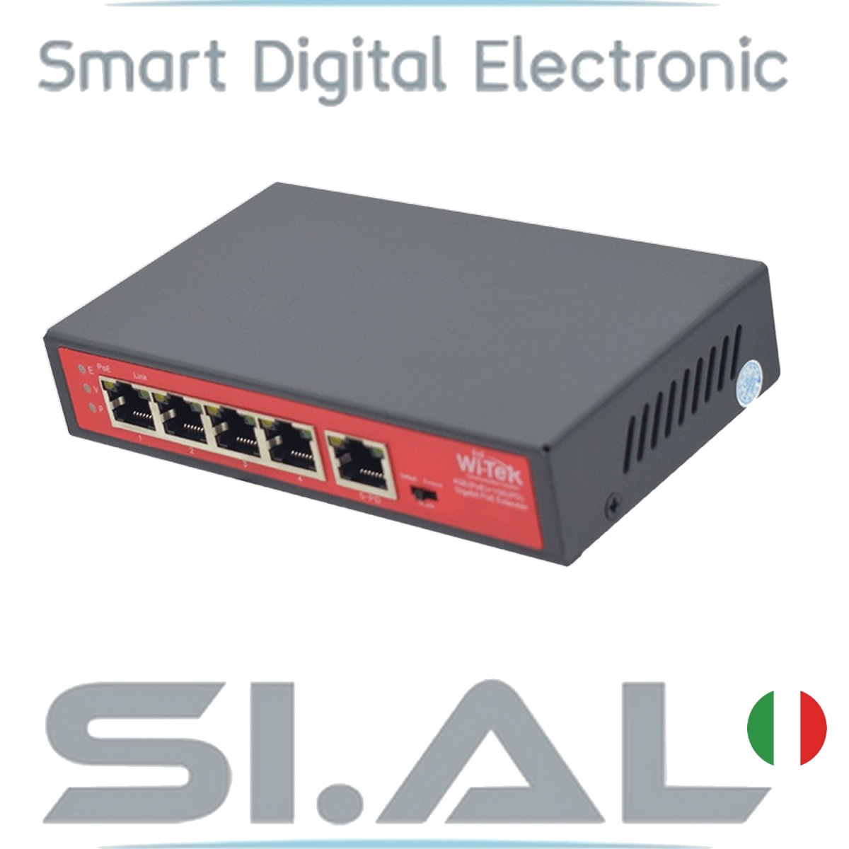 0959 PoE Extender 4 Porte Gigabit Long Range Wi-Tek WI-PE51G 