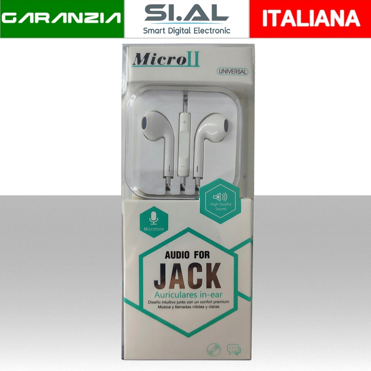 mim32-816 auricolare stereo con microfono 3.5mm