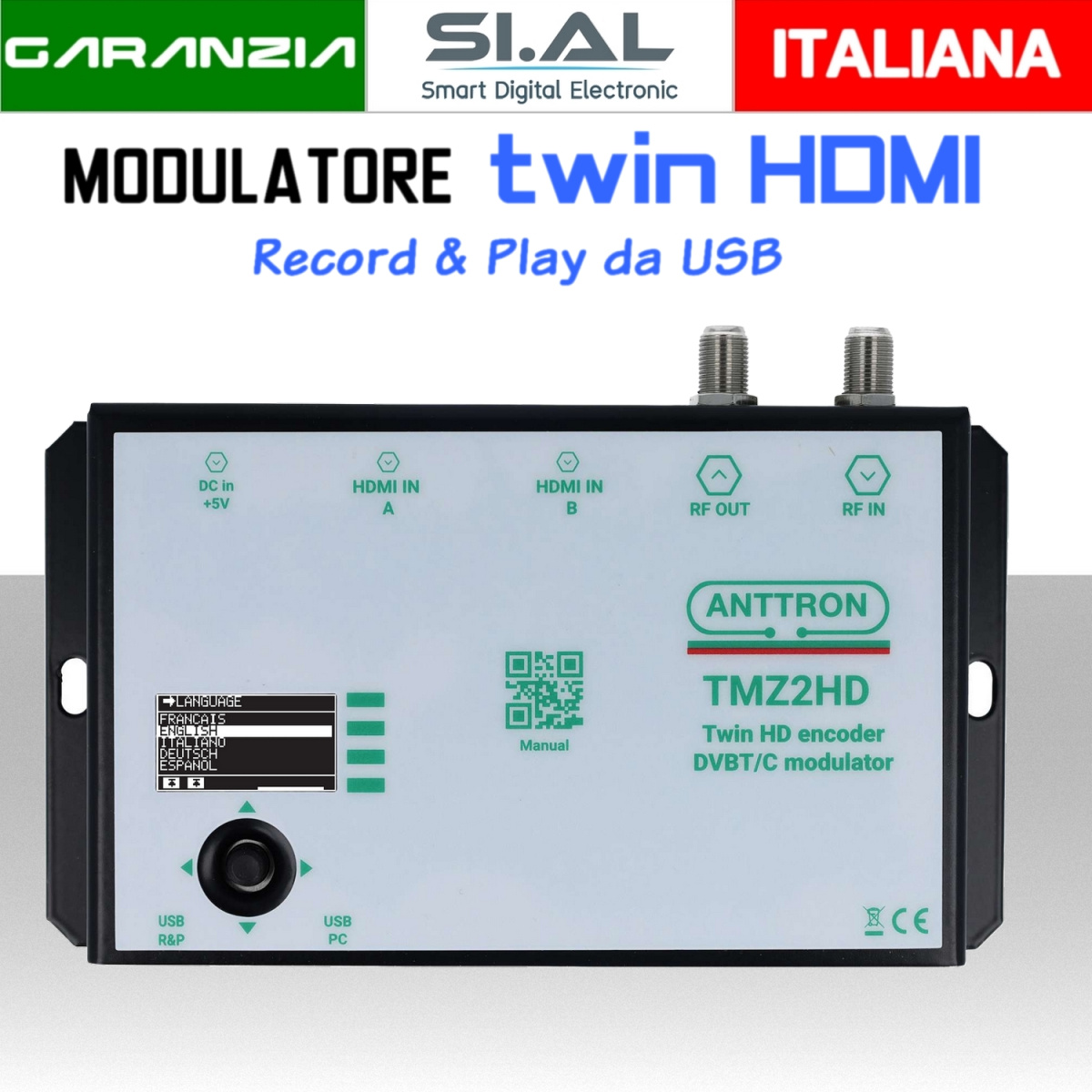 Modulatore Digitale HDMI 2 Ingressi TMZ2HD