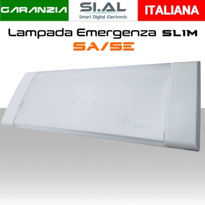 Lampada emergenza LED slim da 125 lumen configurabile SA/SE