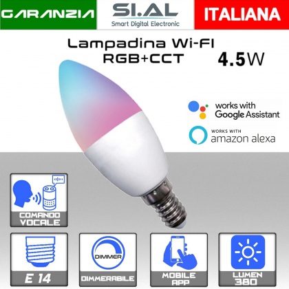 Vendita di lampadine wifi LED dimmerabili nel nostro shop online!!