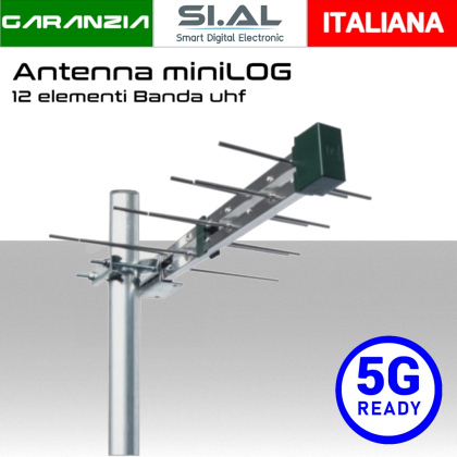  Antenna tv micro logaritmica UHF 5G Ready 12 elementi Emme Esse 2148CMD