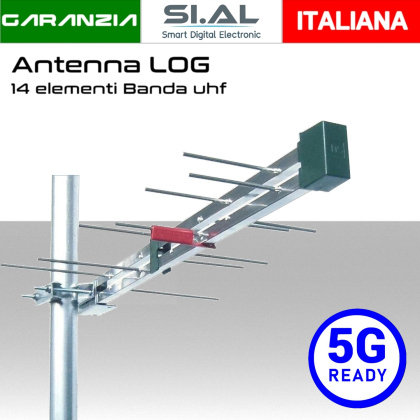 Antenna tv logaritmica UHF 5G Ready 14 elementi Emme Esse 2148UM