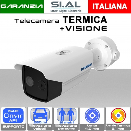Telecamera IP bullet termica + visione a rilevazione intelligente serie  Thermal-Line