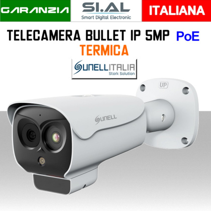 Telecamera Termica Bullet 5MP Bi-Spectrum 7mm video analisi Sunell