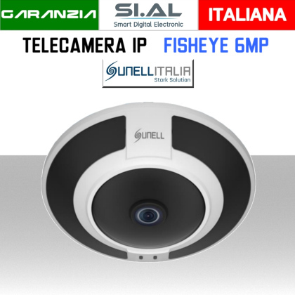 Telecamera IP Fisheye Panoramica 180 gradi PoE 6MP Sunell