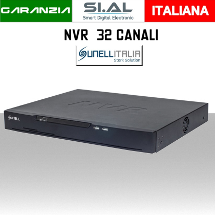 NVR 32 Canali IP da 12MP 4K Onvif con Video Analisi Sunell