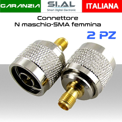 Connettore N maschio-SMA femmina per antenna Wifi -4G LTE